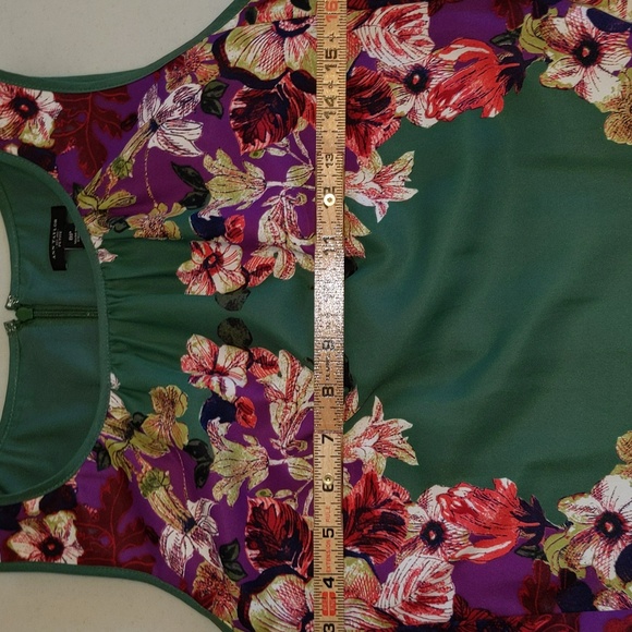 Ann Taylor Petite Women's Size 8P Sleeveless Floral Print Lined Dress - Picture 10 of 14